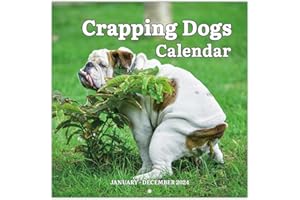 QXIAO Dogs Pooping In Beautiful Places Calendar 2024 Humor Funny Dogs Pooping Calendar 12 Month Family Calendar Halloween Birthdays Christmas Prank Gift for Men Women Dog Lovers