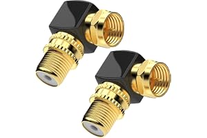 RedStar24 Sat F-kontakt vinkeladapter 90° solid för koaxialkabel F-vinkelkontakt vinkeladapter F-adapter vinklad sat-kabel an