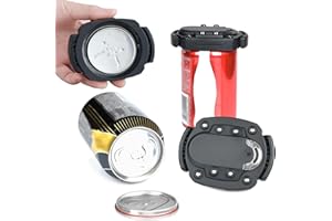 WASYPLSFOI Ouvre Boite Bocal Canette de Conserve Ouvre-boîtes Manuels Manuel Décapsuleur à Bord Lisse, Noir