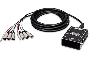 Hosa SH-6X2-50, Pro-Conex Little Bro' Sub Snake, Hosa 6 x XLR Sends and 2 x 1/4 in TRS Returns, 50 ft