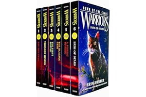 Warriors Cats Dawn of The Clans Prequel Book 1-6 Series 5 Books Collection Set By Erin Hunter(The Sun Trail, Thunder Rising, The First Battle, The Blazing Star, A Forest Divided & Path of Stars)