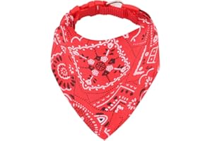 HRP Hunde Bandana Kopftücher Haustier Halstuch Einstellbare für Welpen Kleine Hund Katze (M, Rot)