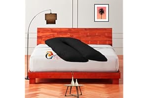 COMFORT COLLECTIONS Teddy Fleece Full Body 9FT U Shaped Orthopaedic Pillowcase Cover With Zip Maternity Nursing Pregnancy Super Soft Snug Cuddles 9 Feet Pillowcase U Cover Black 75cm x 135cm Approximate