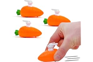 L + H WORLD 4x Aufziehbare Hasen mit Karotte im Set | Osterhasen als Mitbringsel Mitgebsel Gastgeschenke | Fahrende perfekt als Ostergeschenk an Ostern für Kinder | ideal für Jungen & Mädchen