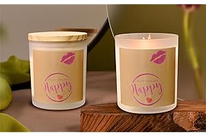 VETOUR Glass Aromatherapy Candles:2PCS Gardenia+ Jasmine Scented Soy Candle 10.6 OZ 80 Hours 8% Natural Essential Oils Fragrance Set Gift for Women Friends Mother's Day Christmas