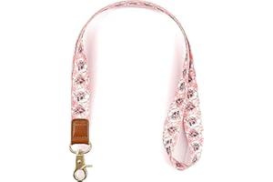 ‎INNOBETA INNObeta Schlüsselband, Umhängeband mit Metallring und Hohe Qualität Leder, Ideal für Handy, Schlüssel, Zweiseitiger Druck in Voller Farbe- Totenkopf