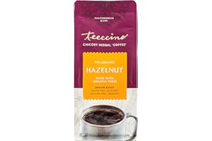Teeccino Hazelnut Chicory Herbal Coffee Alternative, Caffeine Free, Acid Free, 11 Ounce