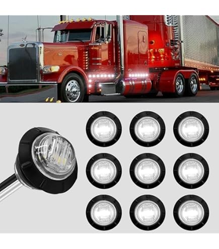 2Pcs 2inch 12V Luci Esterne Per Auto Rotonde LED 24V Auto Car Bus Camion Rimorchio Indicatore - Foto 2