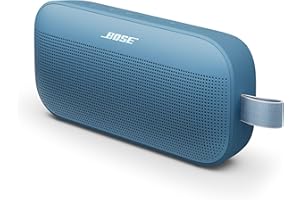 Bose SoundLink Flex 2. gen. Przenośny głośnik Bluetooth, przenośny głośnik zewnętrzny z dźwiękiem Hi-Fi, do 12 godzin pracy akumulatora, odporność na wodę i pył, Szaroniebieski