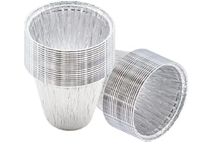 DONSIQIZZ 50 Pack Mini Grease Bucket Liner Compatible with Traeger Ranger, Scout, PTG Grills, Drip Tray Liners for Traeger BAC459 Disposable Foil (4.3" x 4")