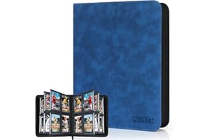 MIXPOET Raccoglitore Top Loader Carte, Album Card Binder 4 Tasche per 112 Top Loaders, Raccoglitori Carte Collezionabili - YGO/PTCG/MTG/TCG Sports Cards, Libro Porta, Non per carte SENZA un Top Loader