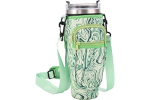 GmwyCzV Stanley Cup, torba na butelkę z wodą, torba do przenoszenia Stanley Cup 40 oz z kieszenią na telefon komórkowy, regulowany pasek, torba na akcesoria Stanley Cup torba na podróż, wędrówki,