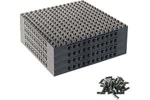 XIN·SHI 4pcs Base Plates Multipack Classic Baseplate Building Plates for Bricks 16x16 Architectural Panels Create Pixel Paintings & Wall Displays Compatible with Major Brick Brands (Black)