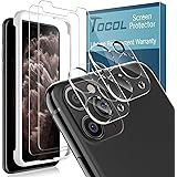 TOCOL 4 Piezas Protector de Pantalla para iPhone 11 Pro 2 Piezas Cristal Templado y 2 Piezas Protector de Lente de cámara HD