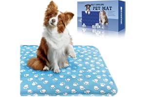 CHOSHOME Kühlmatte Hund 50x60CM Kuhlmatte für Hund Groß Katzen Kühlmatte Haustier Matte Hunde Kühldecke Gel Kaltgelpad Haustier Matte für Kisten, Hundehütten Betten Pfote M