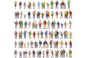 YUETTYY 300Pcs Eisenbahn Zug Layout 1:87 HO Maßstab Gemalte Figuren Modell Menschen Passagier HO Maßstab Modellzug Park Straße Passagier