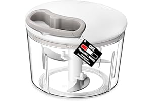 GDL Picadora Manual, Picador de Verduras Para Cocina, Cortador de Verduras Manual Con Cuchilla de Acero Inoxidable 420, Picadora de Alimentos para Ajo, Ensalada, Salsa, Frutos Secos, Carne.