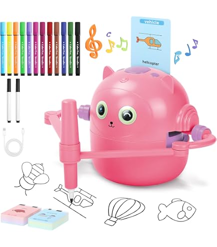 Robot Dessinateur Pour Enfants - Jouet éducatif Interactif Avec 100 Cartes Et Stylo, Sans écran, Dès 3 Ans - 9