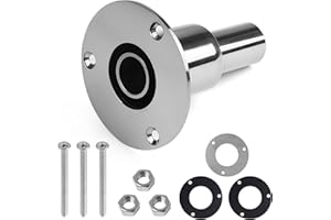 ‎EXLECO EXLECO Diesel Standheizung Rohrauspuff für 24mm Abgasschlauch, Durch Rumpf Auspuff Hautanpassung, Edelstahl 316 Schiffsauspuff Rohrauspuff, Dieselheizung Zubehör für LKW Boot Auto, Gerade Rohr