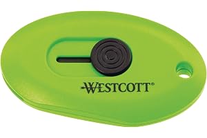 Westcott E-16474 00 Mini-Cutter med keramik-säkerhetsblad, automatisk indragning och integrerad magnethållare