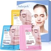 Sularpek 12 Pack Facial Mask, Hyaluronic Acid, Collagen and Retinol Set Facial Masks, Moisturizing Facial Mask Suitable for A