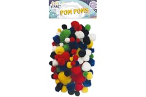 Craft Planet Pompon, Confezione da 100, Multicolore