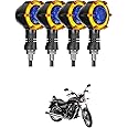 XZRTZ Sequential Turn Signals Light LED Switchback Flowing Motorcycle Blinkers LED Turn Signal Lights For Amber+Blue Lamp Universal Compatible With R-oyal Enfield Thunder Bird 350