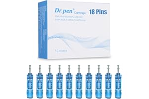 BESTAUTY 10 sztuk wkładów Dr. pen M8S – 18 pinów do głębszych problemów skórnych, takich jak głębokie zmarszczki, blizny – autentyczne wkłady zamienne do Dr. pen Ultima M8S/A8S/A9/A1