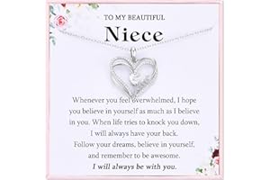 VOSAP Gifts for Wife Mum Nana Grandma, Double Heart Necklace for Women, Christmas Birthday Mothers Day Valentines Gifts for Her, Stocking Fillers for Women