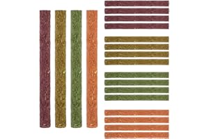 WeddHuis 20 Pz palillos de heno Timothy juguete para masticar para conejos conejillos de indias hámster, chinchilla golosinas de conejo, 3 sabores