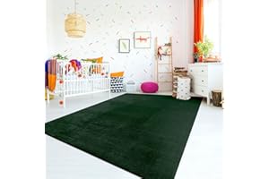 ‎TT HOME TT Home Teppich Kinderzimmer Waschbar rutschfest Kinderteppich Junge Mädchen Weich Pastell, Farbe: Grün, Größe:100x200 cm