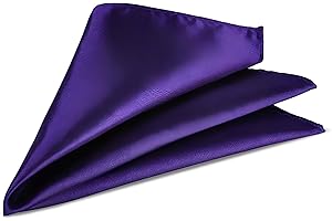 EVENT DECOR SHOP Men’s Satin Pocket Square – Italian Style Plain Handkerchief for Suit, Wedding, Formal Wear, Prom & Gift – Unisex Solid Colour Hanky for Grooms, Parties & Fashion Accessories - 23cm