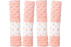 1 ONE ENJOY 4 Piezas Protectores para Cinturones de Coche para Niños,Arnés Seguridad Silla Coche,Almohadillas para cinturón de Seguridad de Coche para el cinturón de Seguridad para portabebés (25 * 5.7cm)