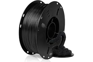 VOXELAB FilaBees 3D Printer Filament PLA Filament 1.75mm, Neatly Wound 3D Printing Filaments, PLA 1kg for Most FDM 3D Printer, Dimensional Accuracy +/- 0.02mm, Strong Toughness, Vacuum Packaging, PLA Black