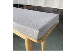 MOISMK Bench Cushion Outdoor 120cm/150cm/100cm x 40cm, Seat Cushions for Indoor Furniture Non-Slip Washable Bench Cushions Cover, 45D High-Resilience Upholstery Foam Cushion(Light Gray,120x45cm/47x18in)