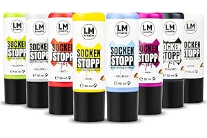 LM-Kreativ Kit antiscivolo per calzini (Kompletny Zestaw) - ABS antiscivolo, crema Sock Stop, suola liquida per calzini, gommino antiscivolo per calzini