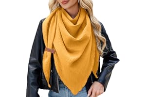 Niwicee Schal Damen Musselin Dreiecksschal-Dreieckstuch Unifarben Schal Halten Sie Warm Halstuch, Elegant Bequem Herbst Baumwolle Groß Tücher Damen Stola 190x80cm