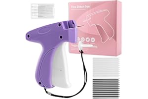 PURATEN Stitch Gun for Clothes, Quick Clothing Fixer with Needles and Micro Fasteners, Mini Portable Stitch Machine, Quick Tag Tool Fixer for Clothes (Color:Purple)