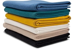 VmG-Store 5x 0,25m Bündchenstoff Set Schlauchware 95% Baumwolle, 5% Elasthan Auswahl Jersey (RIB Bunt1, 5er Set)