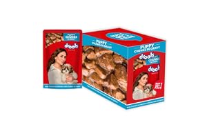 Drools Puppy Wet Dog Food 0.9kg (150g x 6 Packs) | Real Chicken & Chicken Liver Chunks in Gravy | Better Digestibility & Overall Health | Supports Healthy Skin & Coat | Maintains Joint Health