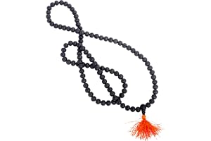 anciently 100% Natural Unpolished Karungali Malai Original | Karungali Malai 8mm - Natural Black Ebony Wood Mala