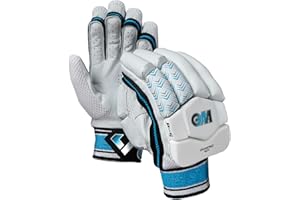 Gunn & Moore GM Cricket Batting Gloves | Ben Stokes Diamond 404 | Sleek Back of Hand Shape | Calf Leather Palm | 1 Pair