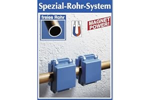 Maximex Specjalny system rur, zestaw 2 sztuk, łatwy montaż, efekt magnesu, praktyczne podwójne opakowanie, pasuje do wszystkich rur, wymiary (szer. x wys. x gł.) 1: 5 x 7 x 4,3 cm