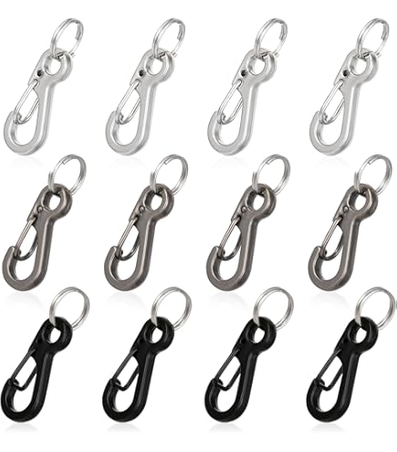 Lot De 3 Mousquetons Mini En Alliage De Zinc - Porte-clés, Crochets Pour Sac à Dos, Camping (petit) - 4