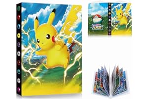 REAKOO Card Binder for Pokemon, Card Holder Album 4 Pocket 240 Cards 30 Pages, Trading Card Folder Book