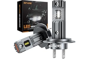 Zethors Lampadine H7 LED, 2Pcs Fari LED H7 Mini 42W 10000LM 6000K Wireless Kit di Conversione per la Sostituzione dei Alogena H7 Auto,Plug and Play, Impermeabile IP68, Abbaglianti e Anabbaglianti