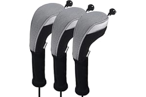 Andux 3pcs/Pack Long Neck Golf Hybrid Club Head Covers Dial No. Tag CTMT-02
