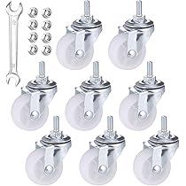 Ruote Carrello SORVA 2.5 Pollici - Con Freno, Stelo Filettato M8, Per Carichi Pesanti - Foto 5