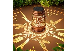 Global Golden Birthday Gifts for Women, Solar Garden Ornaments Hummingbird Outdoor Solar Lanterns Waterproof Garden Lights, Hummingbird Presents Mothers Day Gifts for Women Mum Grandma