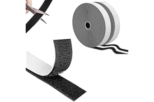 ‎YEAHWHEE Klettband Selbstklebend Extra Stark, 8Mx20mm Doppelseitig Klettband Mit Klettverschluss Breit Selbstklebendes Klebepad Flauschband Und Hakenband Für Fliegengitter, Couch-Kissen,DIY